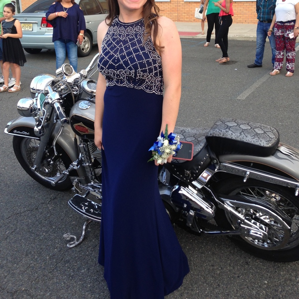 Navy blue prom dress size 3/4